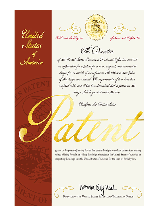 United States - plate buckle tripod appearance certificate
